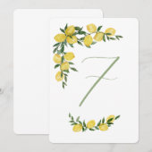 テーブルナンバー7 レモン 招待状 (正面/裏面)