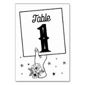 テーブルナンバー ウェディング トラディショナル タトゥー ロック (裏面)