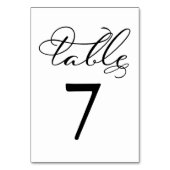 テーブルナンバー | エレガントなカリグラフィーウェディング (裏面)