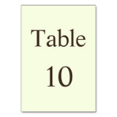 テーブルナンバー カード ユニーク ソリッド カラー (正面)