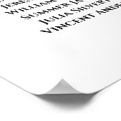 テーブルピンクのフローラボホ結婚の座席表4 ポスター (角)