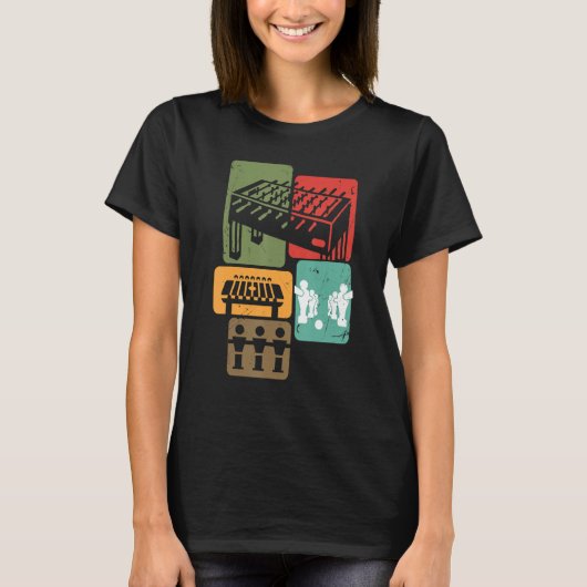 テーブルフットボールフォスボールプレイヤーレトロボーイズフォスバル Tシャツ (正面)