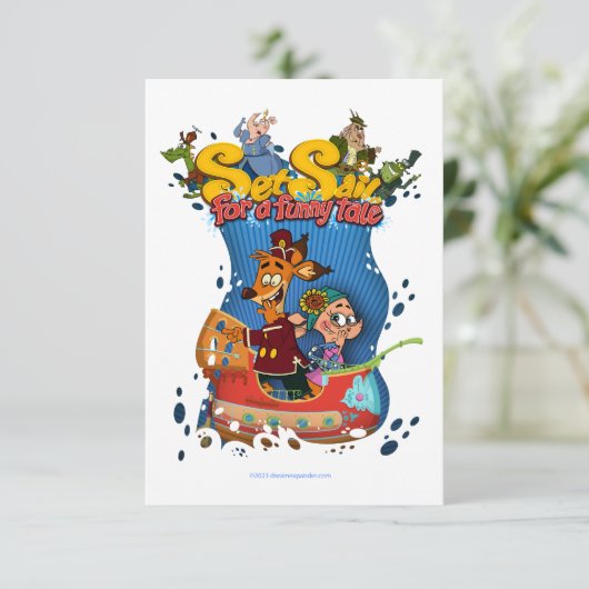 テーブルフラットおもしろいサンキューカードに帆 サンキューカード (スタンド正面)