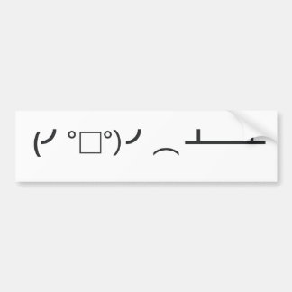 テーブルフリップ顔文字 バンパーステッカー