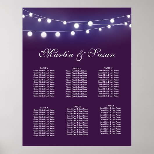 テーブルプランナーシーティングマゼンタ ポスター (正面)