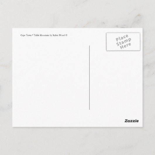 テーブルマウンテンケープタウンアフリカ ポストカード (裏面)