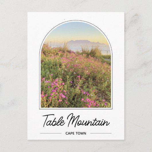 テーブルマウンテンケープタウン南アフリカはがき ポストカード (正面)
