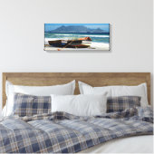 テーブルマウンテンケープタウン風光明媚なビーチ キャンバスプリント (インサイチュ (寝室))
