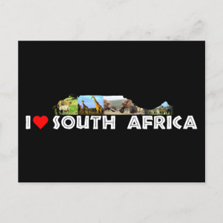 テーブルマウンテンワイルドライフコラージュ ポストカード