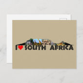 テーブルマウンテンワイルドライフコラージュ ポストカード (正面/裏面)