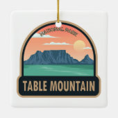 テーブルマウンテン国立公園南アフリカヴィンテージ セラミックオーナメント (裏面)