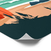 テーブルマウンテン国立公園南アフリカヴィンテージ ポスター (角)