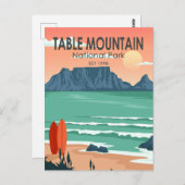テーブルマウンテン国立公園南アフリカヴィンテージ ポストカード (正面/裏面)