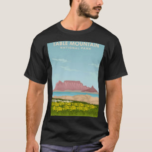 テーブルマウンテン国立公園旅行ポスター Tシャツ