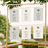 テーブルミニマルシーティンググラフパーム結婚ツリーのカード 招待状