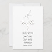 テーブルモダンシーティンググラフオリーブ葉分岐カード 招待状 (正面)