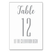 テーブルモダン番号のミニマ結婚リスト テーブルナンバー (正面)