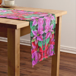 テーブルランナーのポインセティアス ロングテーブルランナー