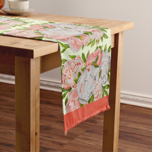 テーブルランナーの牡丹の盛り合わせ ロングテーブルランナー (インサイチュ)