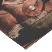 テーブルランナーカウボーイブーツバーンウッドカントリ素朴ー ショートテーブルランナー (コーナー)