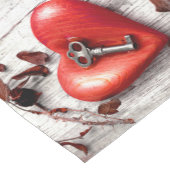 テーブルランナーカントリー木材鍵のマイハート素朴T ショートテーブルランナー (コーナー)