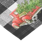 テーブルランナークリスマストラックバッファロープレイド白黒 ショートテーブルランナー (コーナー)