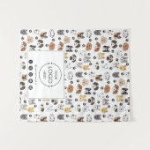 テーブルランナーバナービジネスロゴソーシャルメディア犬 タペストリー (正面(横))