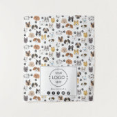 テーブルランナーバナービジネスロゴソーシャルメディア犬 タペストリー (正面)