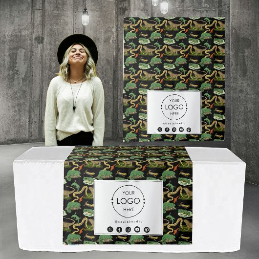 テーブルランナーバナービジネスロゴペット爬虫類 タペストリー