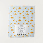 テーブルランナーバナービジネスロゴペット金魚 タペストリー (正面)