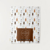 テーブルランナーバナーロゴソーシャルメディア山羊ファーム タペストリー (正面)