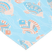 テーブルランナー、ターコイズ及びサンゴデザイン ロングテーブルランナー (コーナー)