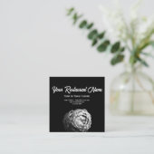 テーブルレストランへの白黒アーティチョークファーム コーリングカード (スタンド正面)