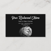 テーブルレストランへの白黒アーティチョークファーム コーリングカード (正面)