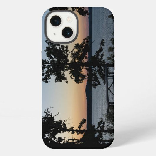 テーブルロックの夕日 iPhoneケース (裏面)