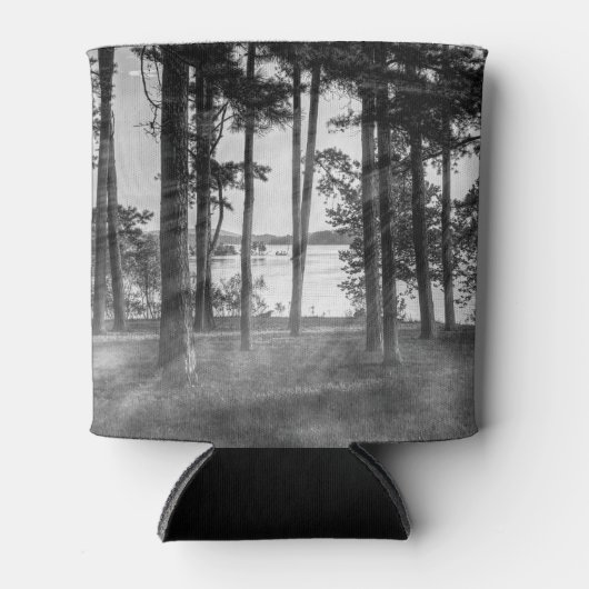 テーブルロックグレーセールで霧の多い木 缶クーラー (正面)