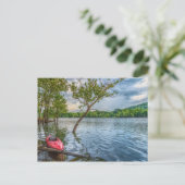 テーブルロックレイクのはがきに浮かぶカヤック ポストカード (スタンド正面)