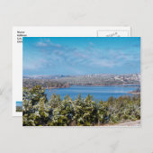 テーブルロックレイクはがきで雪がちり ポストカード (正面/裏面)