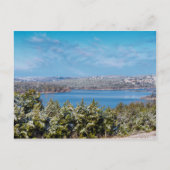 テーブルロックレイクはがきで雪がちり ポストカード (正面)