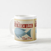テーブルロックレイクフィッシュヴィンテージ旅行 コーヒーマグカップ (正面左)