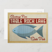 テーブルロックレイクフィッシュヴィンテージ旅行 ポストカード (正面/裏面)