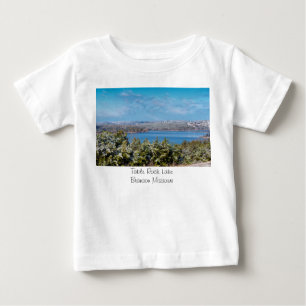 テーブルロックレイク幼児のシャツで雪ダスティング ベビーTシャツ