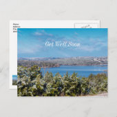 テーブルロック湖での雪の微粉塵　早く回復して ポストカード (正面/裏面)