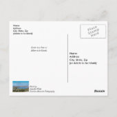 テーブルロック湖での雪の微粉塵　早く回復して ポストカード (裏面)