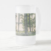 テーブルロック聖書の聖句で霧の木々 フロストグラスビールジョッキ (正面右)