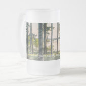 テーブルロック聖書の聖句で霧の木々 フロストグラスビールジョッキ (正面左)
