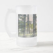 テーブルロック聖書の聖句で霧の木々 フロストグラスビールジョッキ (左)