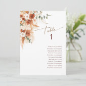 テーブルワン モダンテラコッタ ウェディング テーブル ナンバー 1 招待状 (スタンド正面)