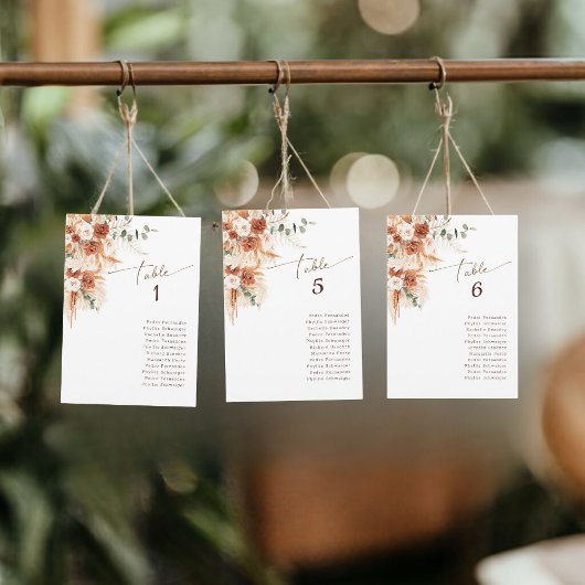 テーブルワン モダンテラコッタ ウェディング テーブル ナンバー 1 招待状