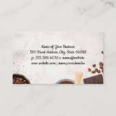 テーブル上のコーヒーメーカー用品 名刺 (裏面)